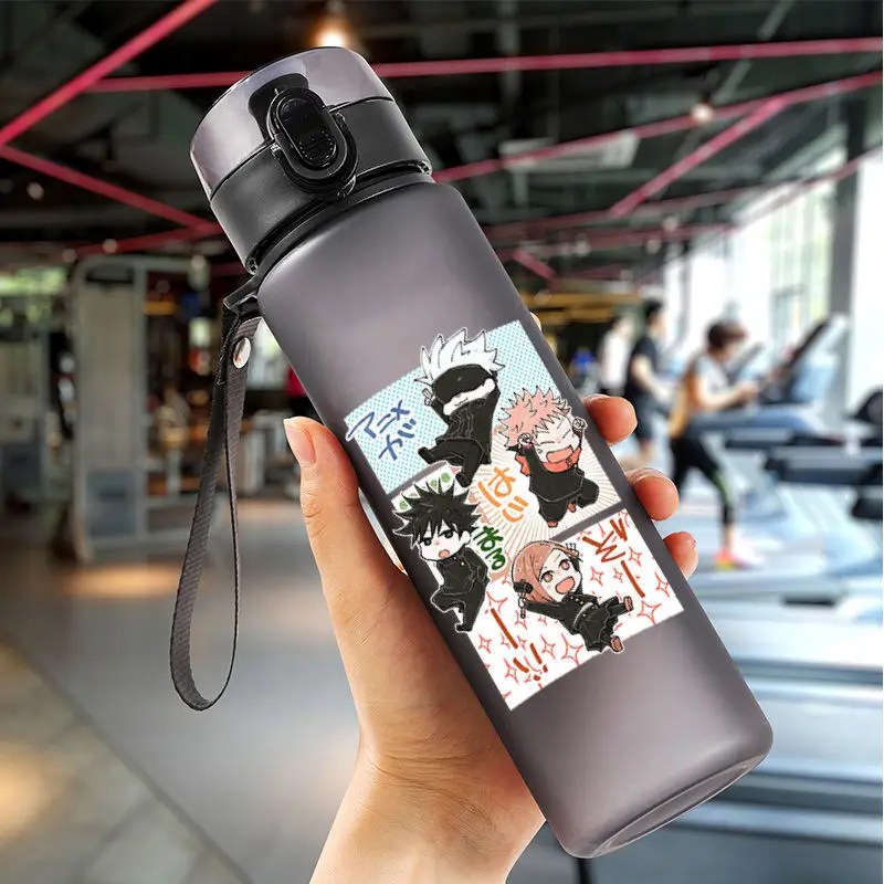 Anime Jujutsu Kaisen Sports Water Bottle Gojo and The Students 560Ml Straight Drinking Cup Geto and Sukuna Cartoon Hydration Cup