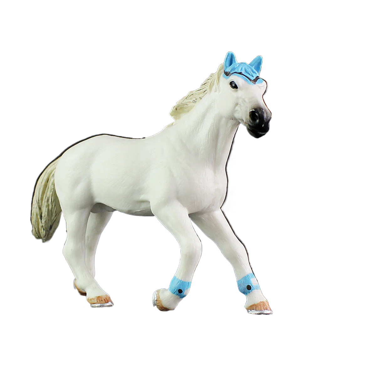 Simulated Wildlife Model Quater White Horse Plastic Solid Static Children's Toy Ornament Gift