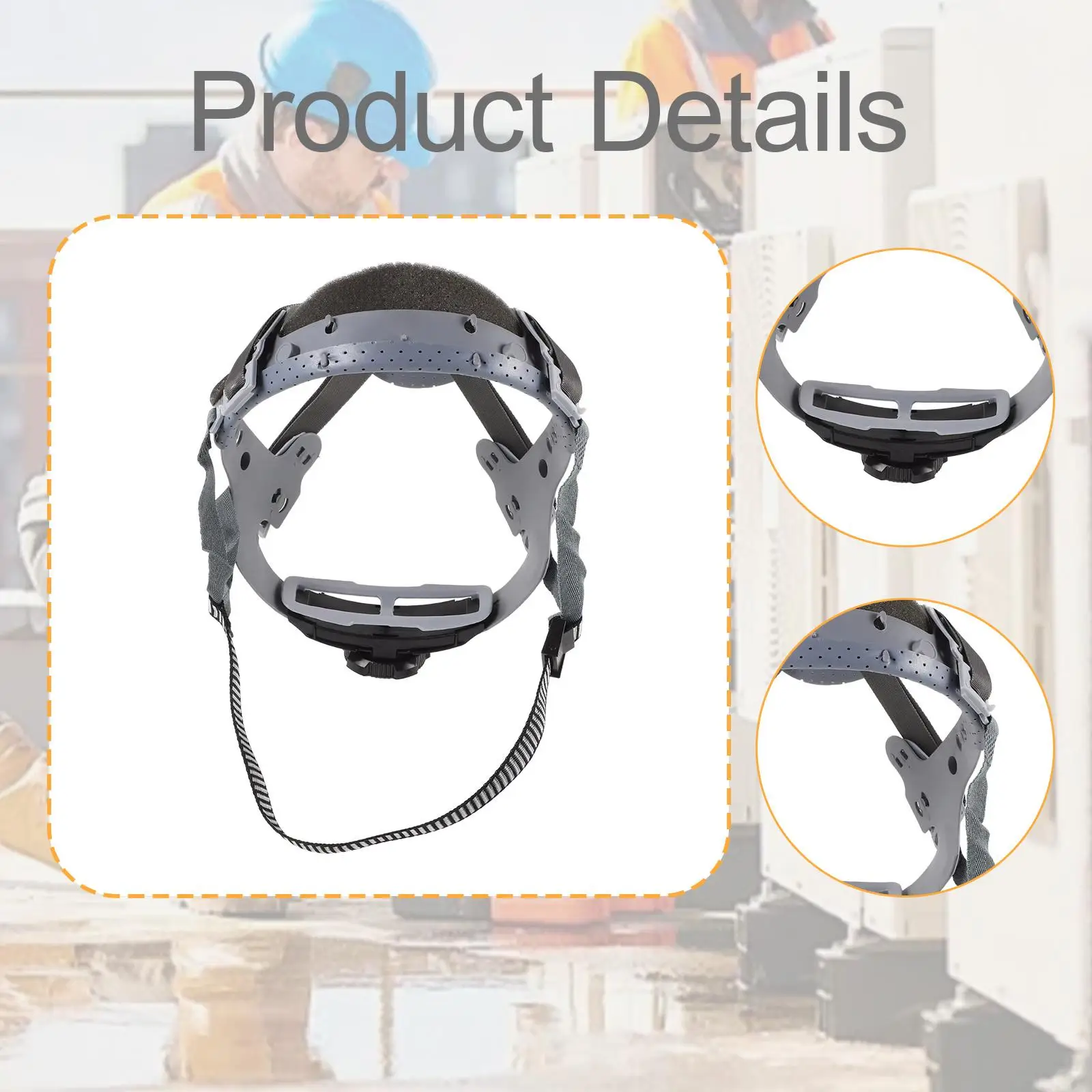 Hard Hat Replacement Ratchet Suspension Adjustable Shock Absorbing Breathable Bump Cap Insert Replace Part Hardhat Attachment