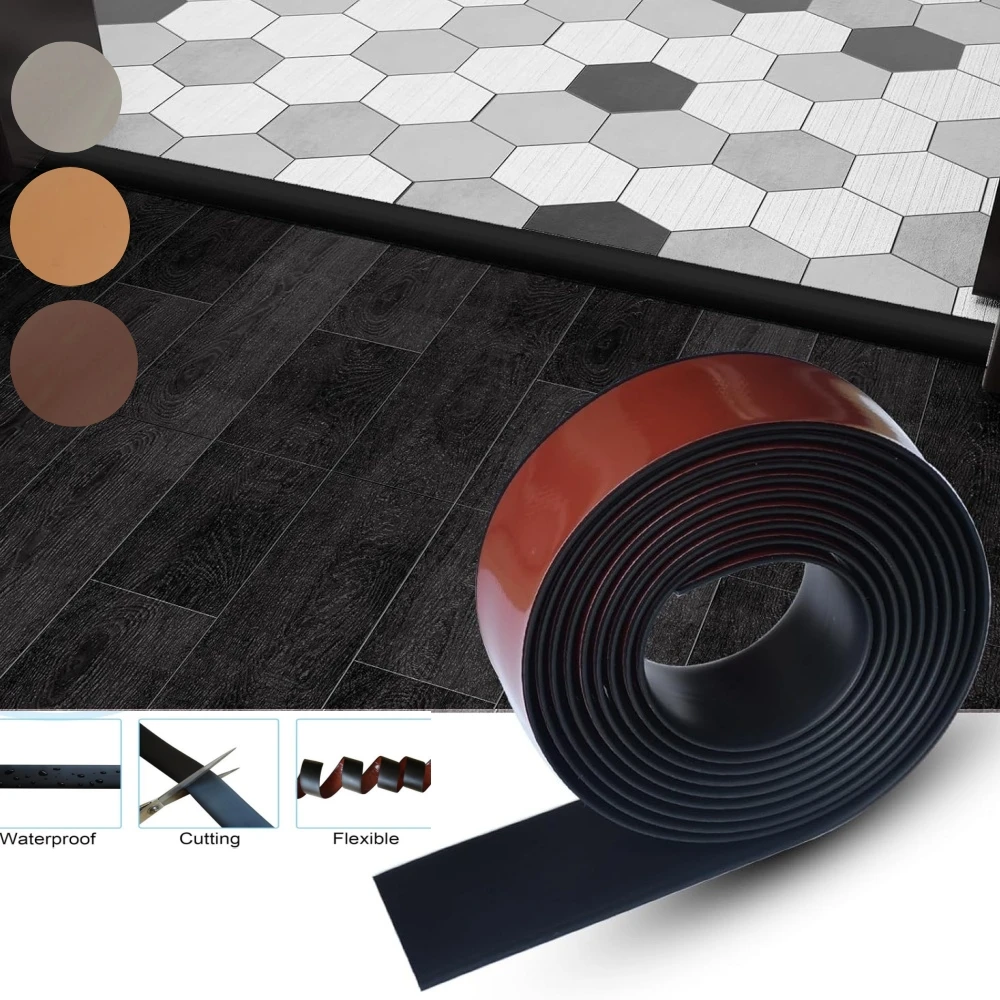 

1 шт., 1 м/2 м/3 метра, переходная полоса для пола, самоклеящаяся плоская виниловая переходная полоса для пола, разделитель для соединения зазоров пола