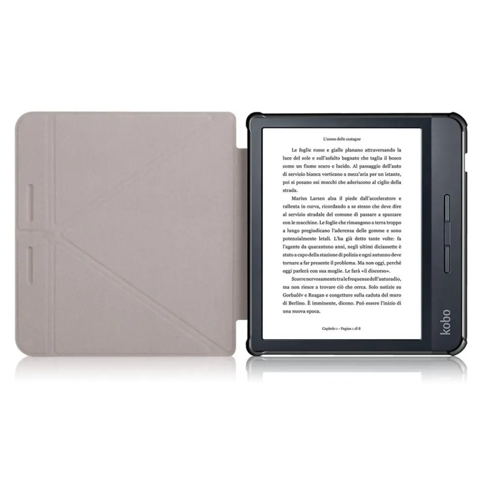 Auto Wake/Sleep N873 Smart Case 7 inch Shockproof eReader Cover Multi-folding Stand PU Leather for Kobo Libra H2O