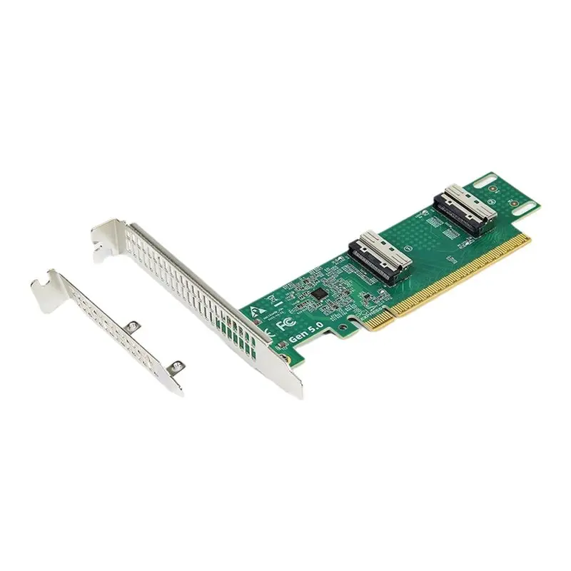 

Ingenious-VROC Virtual RAID Adapter Pcie5.0 X16 To Dual SFF-TA-1016 MCIO 8I Mini Cool Edge Io For Graphics Card Mainboard SSD