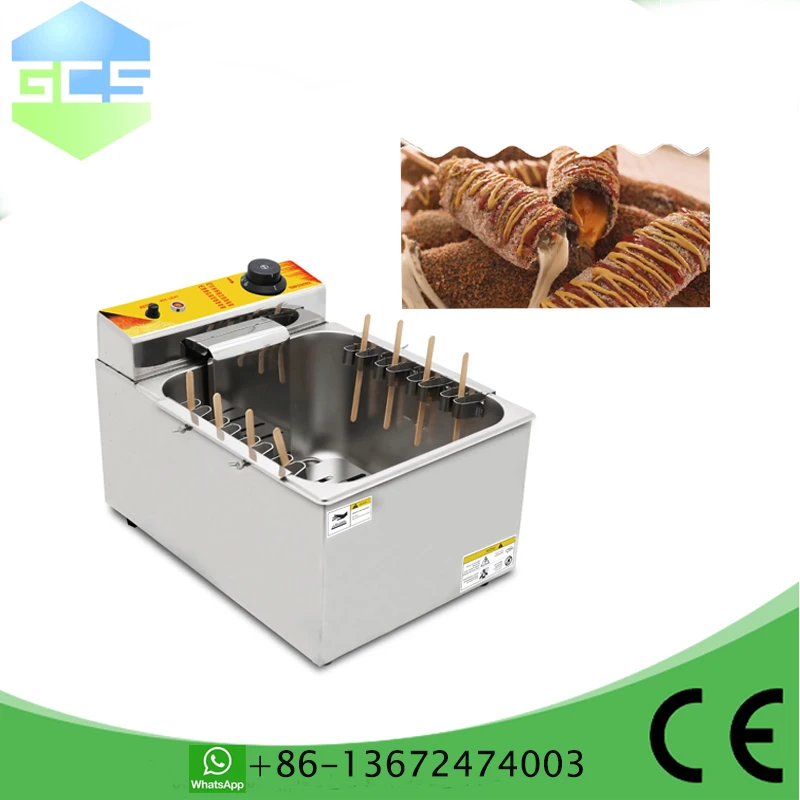 مقلاة كهربائية عميقة للكلاب الساخنة والذرة 12/25 لتر سعة كبيرة مقلاة هوت دوج أوتوماتيكية تجارية