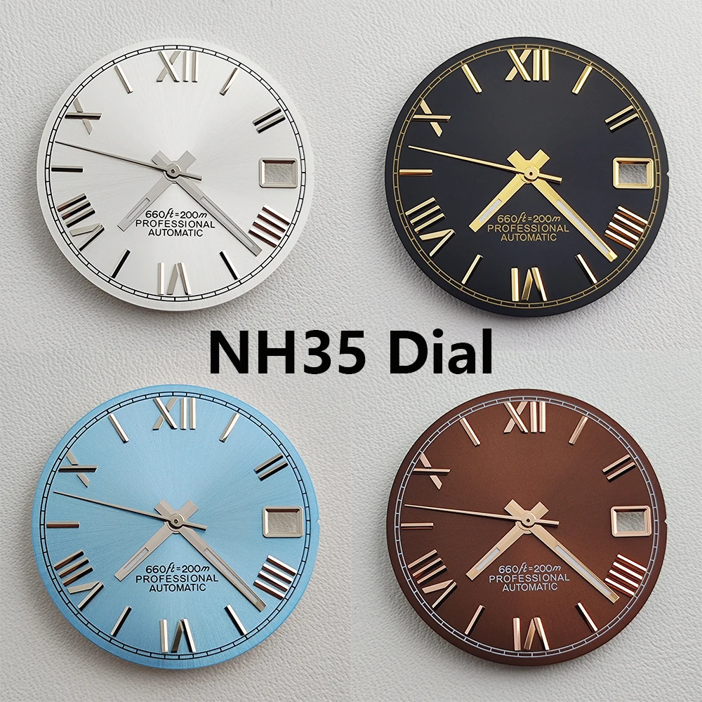 28,5 мм NH35 циферблат NH36 циферблат часов римский циферблат модифицированный циферблат подходит для NH35 механизм аксессуары для часов