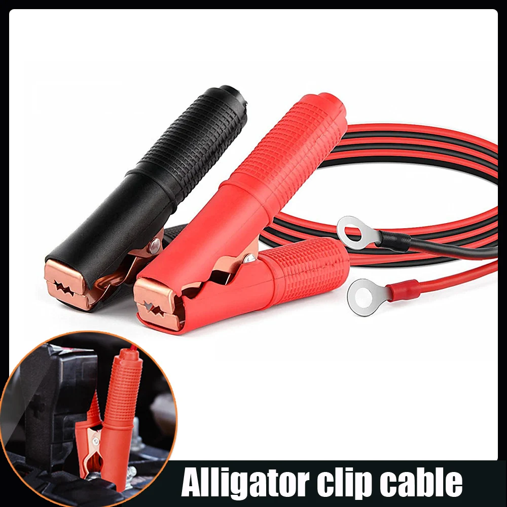 30A التمساح كليب كابل قافز لبطارية السيارة وكابلات الشبكة لسيارة تمديد الحبل لسيارة دراجة نارية بطارية المشبك كابل #1
