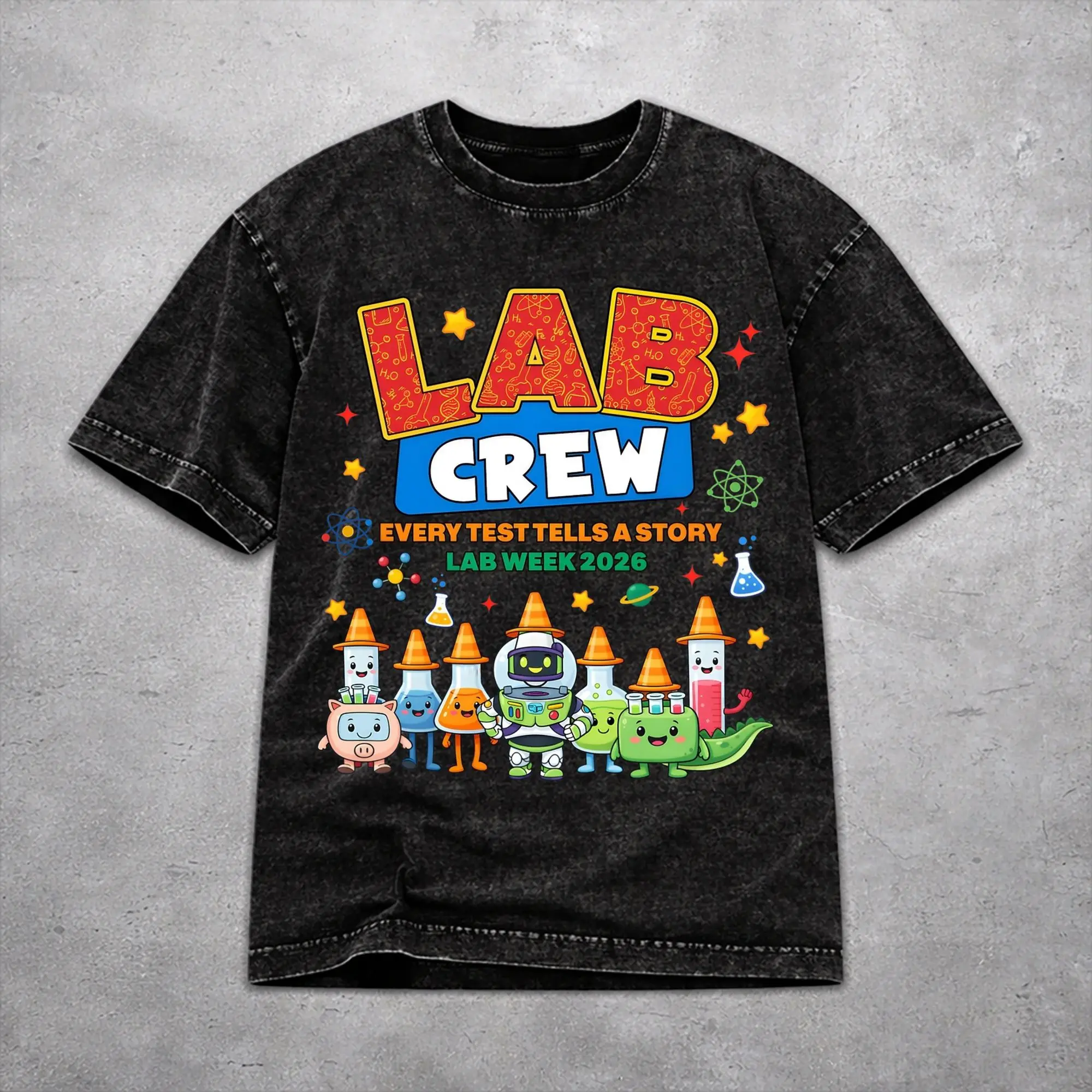 Harajuku Lab Crew Lab Week 2026  Outfit T Shirt for Men Women  Cotton Washed Tee Shirts Clothes