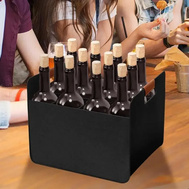 

Для бутылок вина, защита для переноски жидкости для свадьбы/детали/кемпинга/пикника 37X32X27CM12, складные съемные подарочные пакеты для вина в бутылке