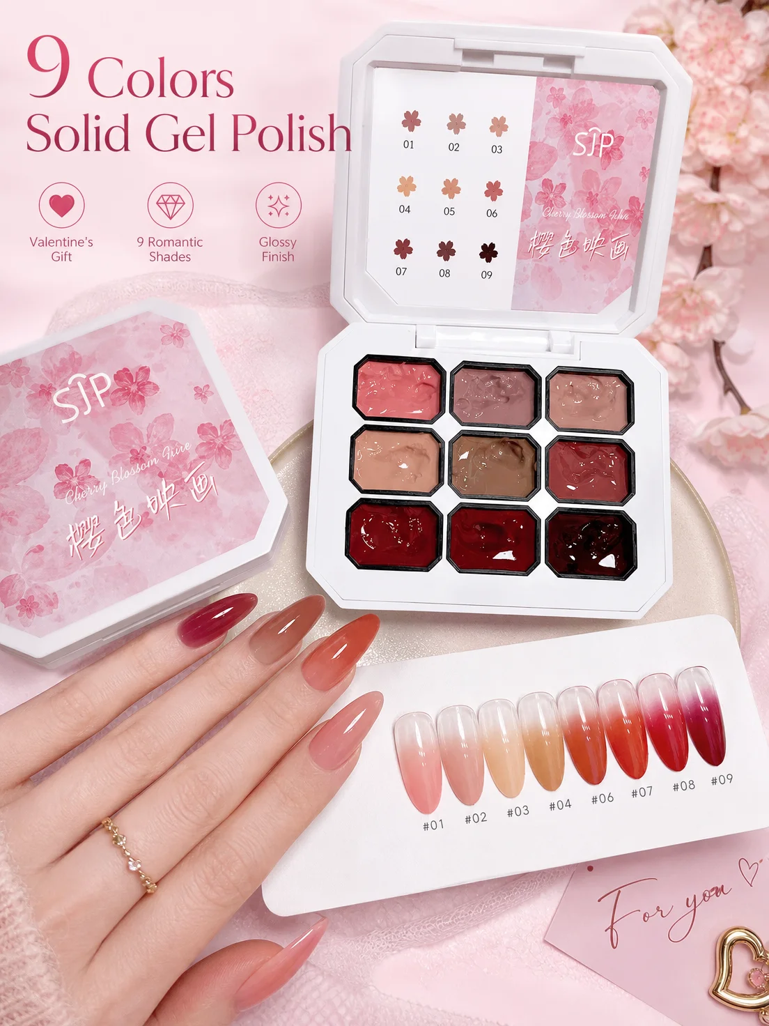 9 Farben Malerei-Gel-Nagellack Nude Pink Malerei-Gel mit Verlaufseffekt in Dose Hochsättigender Beliebter Halbfester Nagellack für Nagelstudios
