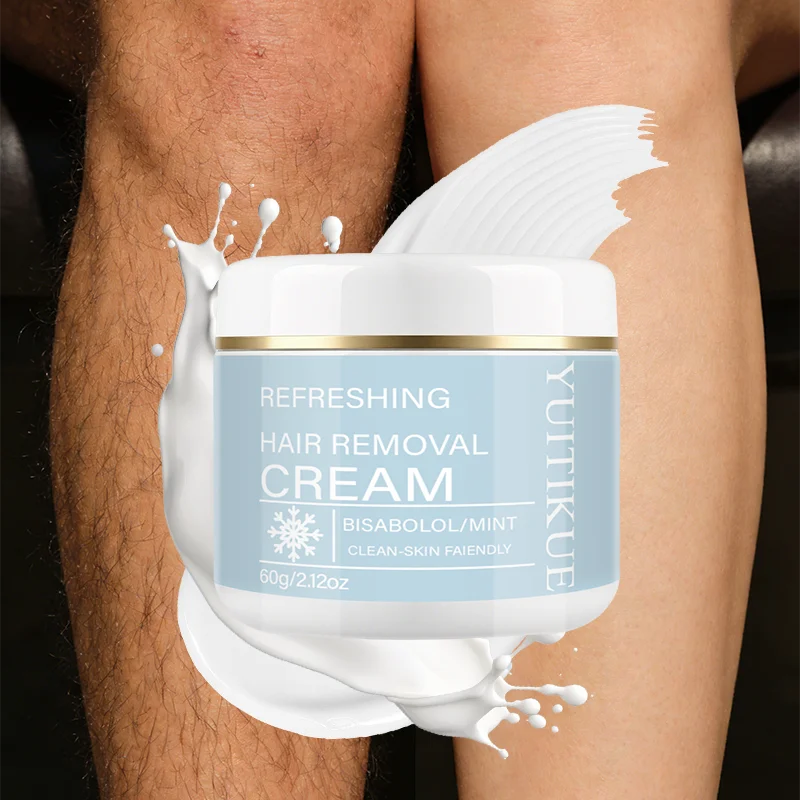 Yuitikue Refreshing Hair Removal Cream, 60g Bisabolol & Mint Infused Hair Remover for Gentle & Clean-Skin Friendly Formula