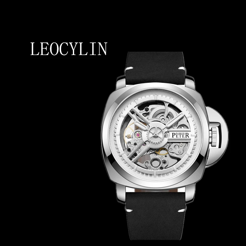 LEOCYLIN Top Brand Fashion Sports Automatic mechanical watch waterproof luminous For Men Male classic Relogio Masculino Clock