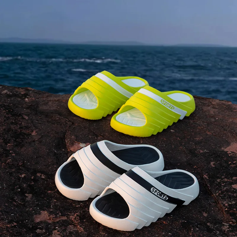 

Sneaker Slippers Men's Summer Wear 2025 New Eva Thick Bottom Step on The Poop Feeling Beach Non-slip Slippers Men's Large Size