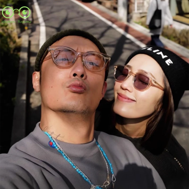 새로운 스타 디자이너 고품질 남성용 선글라스 여성용 아름다운 유행 남성용 편광 근시 선글라스 UV400 아세테이트 섬유