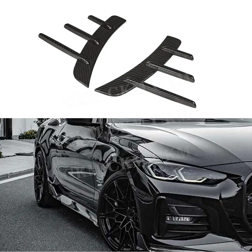 

Carbon Fiber Front Bumpers Air Vent Trim Spoiler Canards Splitters For BMW 4 Series G22 G23 Coupe 2 Door 2021+ Car body kits