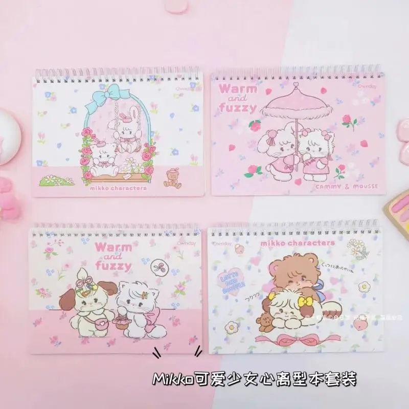

Новый милый блокнот Kawaii Mikko, милый блокнот в виде спирали, искусственное хранение, аниме мультфильм, Ins, подарки на день рождения, подарки любимой девушке