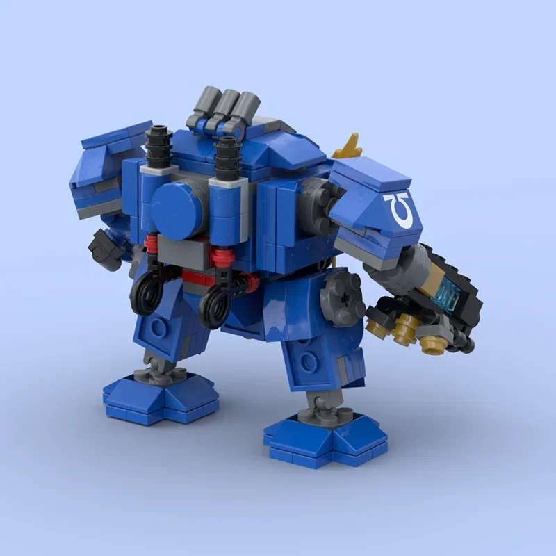 Moc martelo batalha mech tijolos de construção espaço corpo marinho sangue anjo tecnologia jogos populares modelo blocos modulares presente brinquedo diy