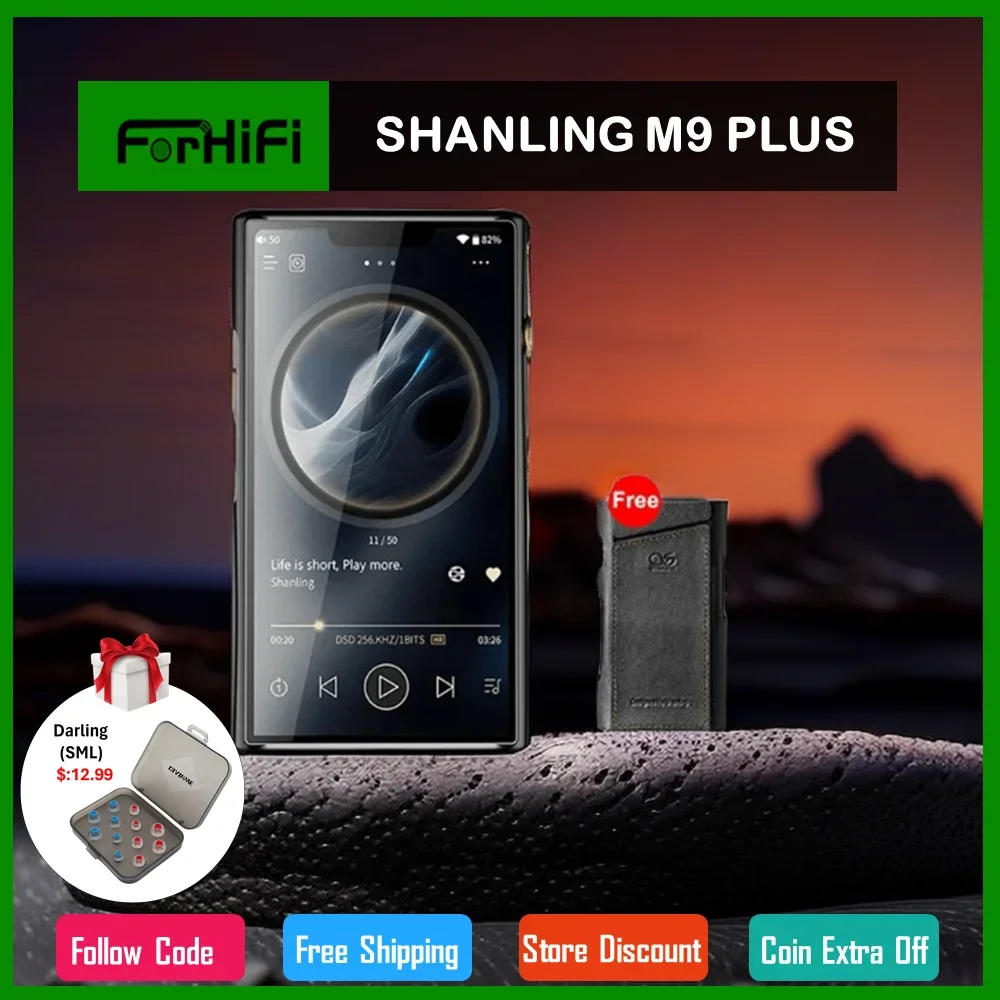 SHANLING M9 PLUS High-End Flagship Android Portable Music Player Quad AK4499EX Dual AK4191 DAC chips Hi-Res PCM1536 DSD1024