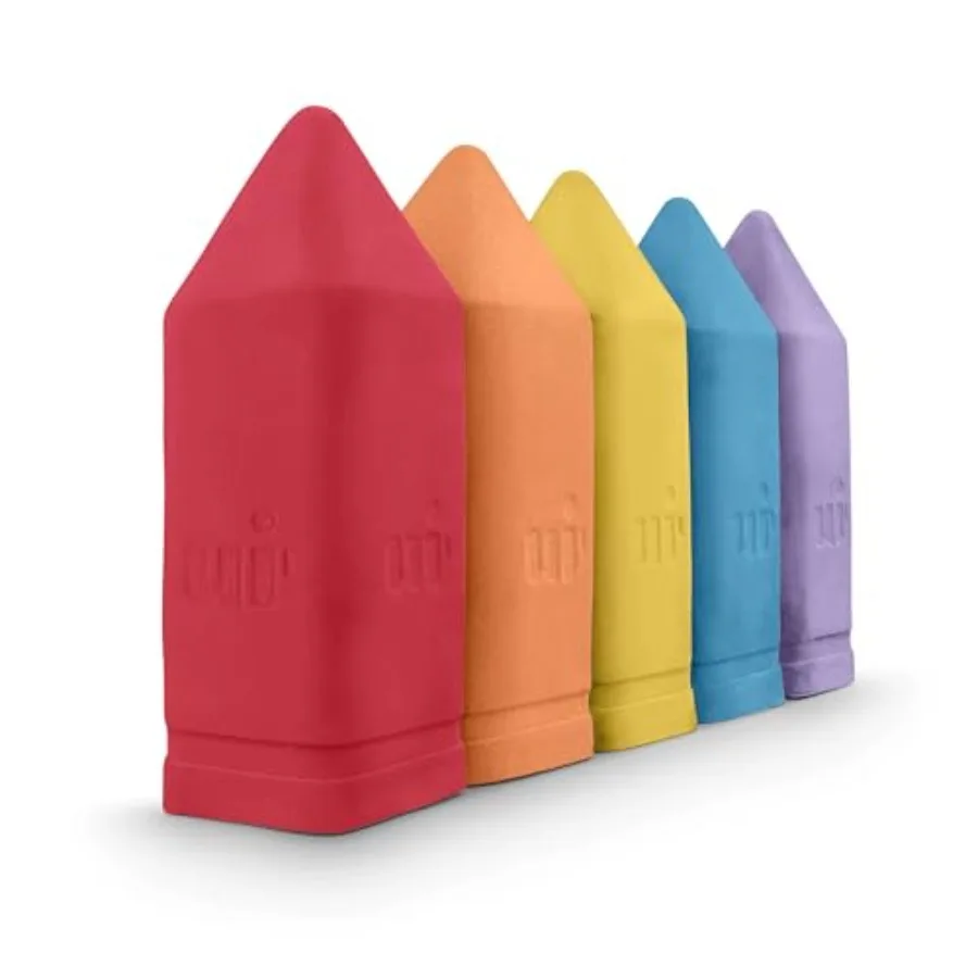 

Non-Toxic Sidewalk Chalk for Toddlers and - Washable Outdoor Jumbo Chalk - Rainbow