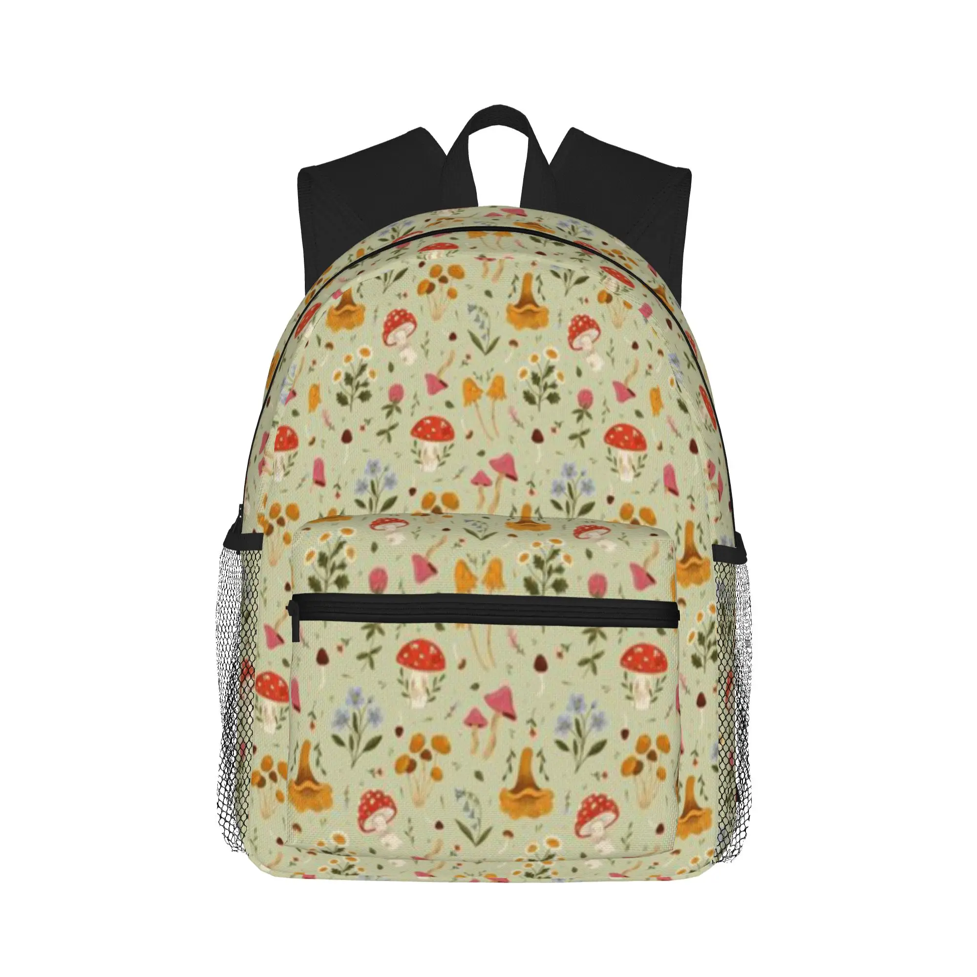 

Mushrooms and Wildflowers Casual Backpack for Students and Adults Man backpack