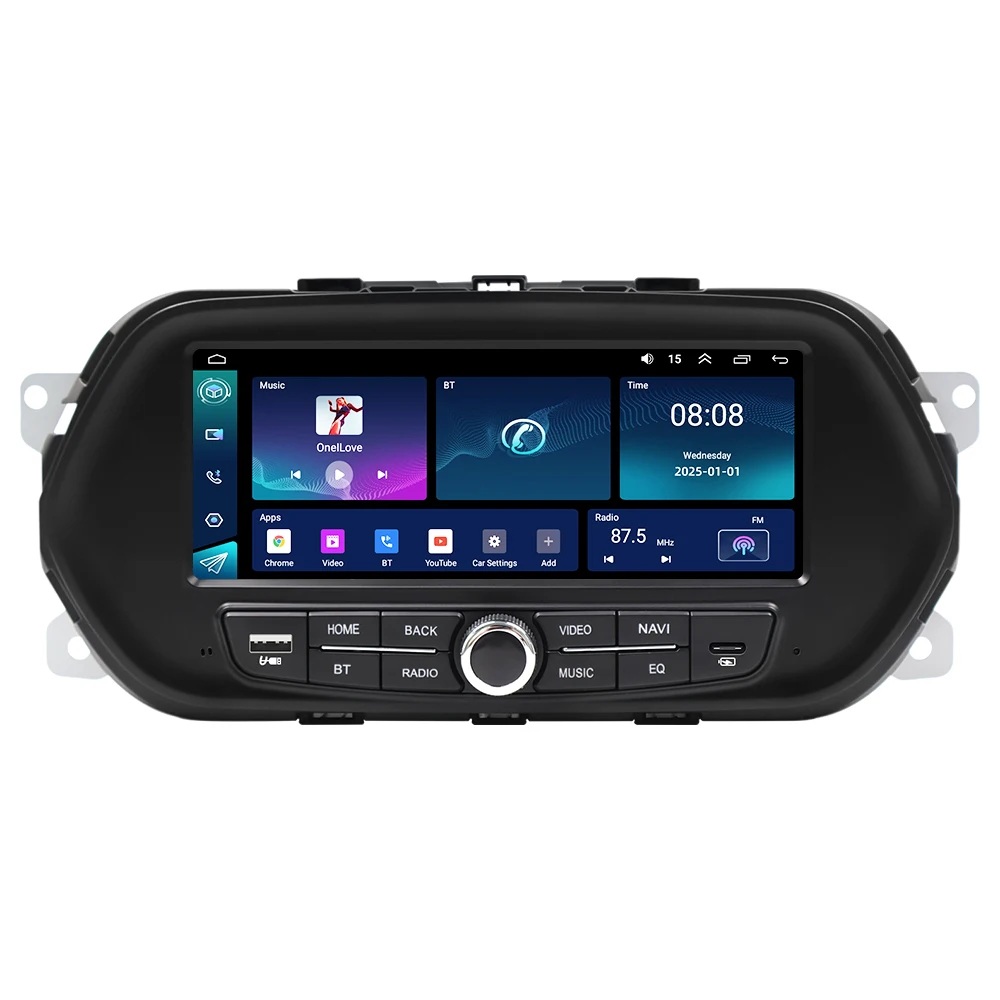 7“Android Car Radio For Fiat CJD-EGEA 2015 to 2017 With Buttons Wireless CarPlay Android Auto GPS Nav Bluetooth Steering Control
