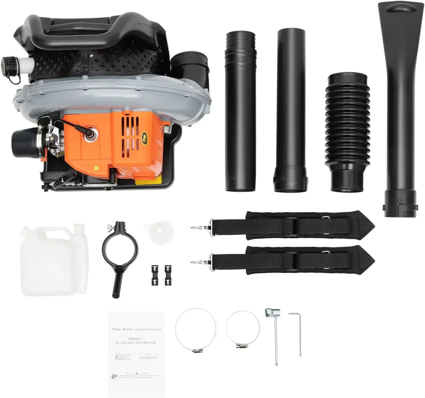 63CC Gas Leaf Blower with Backpack Design – 6800RPM, Large Fuel Tank, Adjustable Speed and Airflow, Ideal for Yard Work