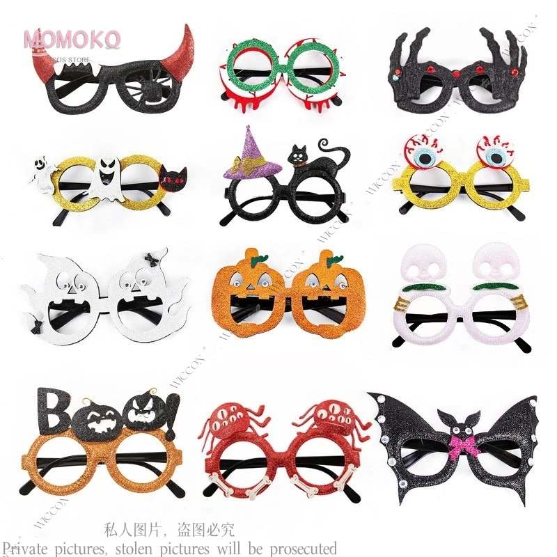 

Halloween Pumpkin Glasses Children Adult Ghost Festival Party Decoration Photo Props Funny Glasses Frame Spider Skull Apparition