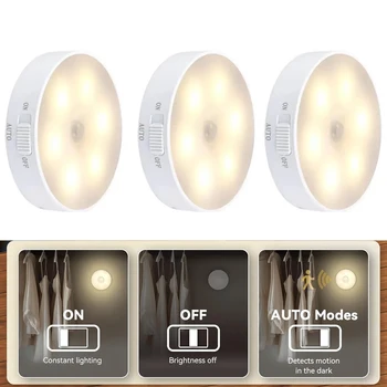 LED gece lambası, hareket algılama ışığı, USB şarjlı kablosuz başucu lambası, gardırop lambası, mutfak koridoru gardırop lambası, l