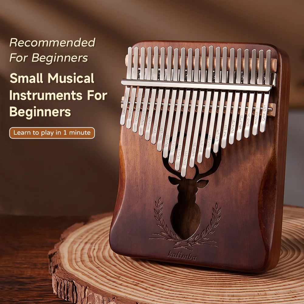 17 Keys Kalimba Beech Thumb Piano High Quality Wood Musical Instruments Gifts For Kids Creative Music Box With Learning Books