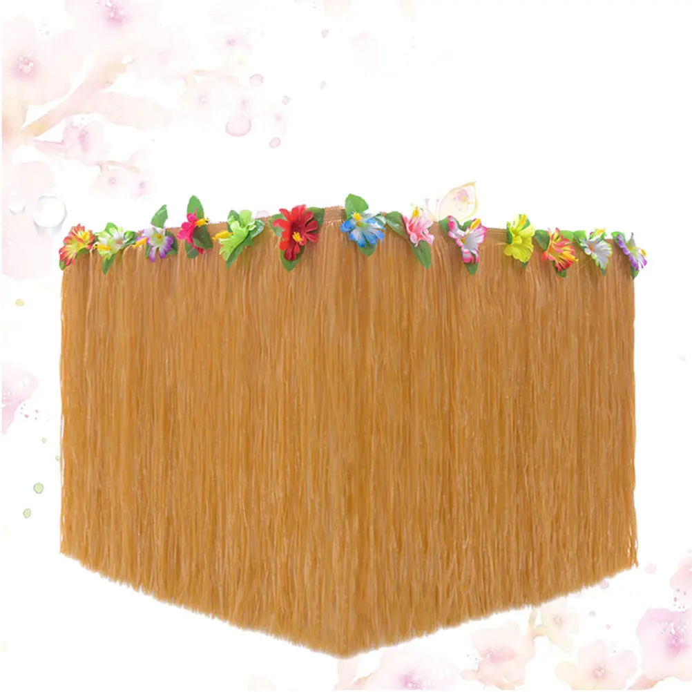 

41Pcs Hawaiian Table Skirt Set Monstera Decals Artificial Shrubs Exquisite Craft Lightweight Party Decorations