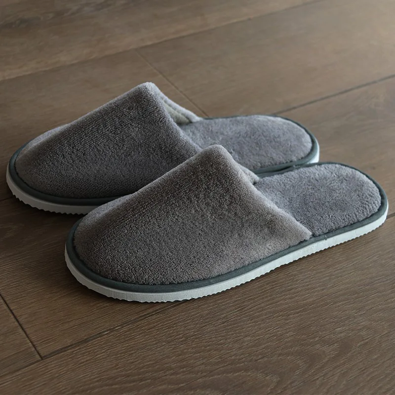 Disposable Hotel Slippers Men Guests Closed Toe House Hotel Friend Coming Slippers for Women Hotel Home Disposable Slippers