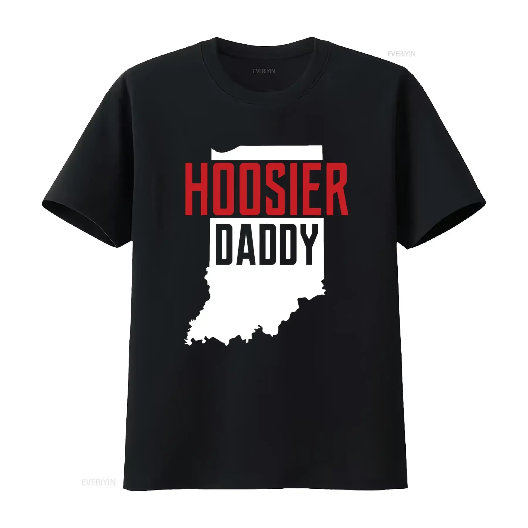 Hoosier papai indiana mapa do estado t camisa vintage lavado unisex topo para uso diário macio ligeiramente versátil roupas de grife