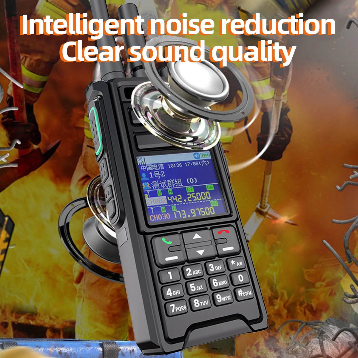 SD-HP788 Dual-Mode Walkie-Talkie 4G POC  UHF/VHF dual bands HD color screen GPS positioning Waterproof