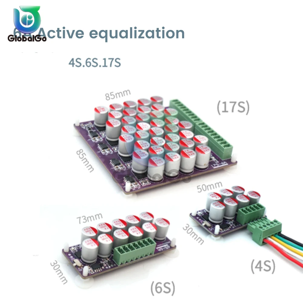 4S 6S 17S 6A Balance Li-ion Lifepo4 LTO Lithium Battery Capacitive Active Balancer Board Equalizer For Battery Diy