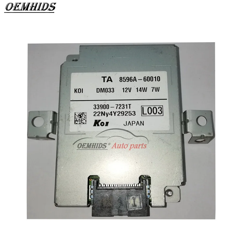 8596A-60010 الكمبيوتر الأصلي المستخدم 12 فولت 14 واط 7 واط لاند كروزر LED العلوي التحكم محرك وحدة DM033 33900-7231T L003 اليسار