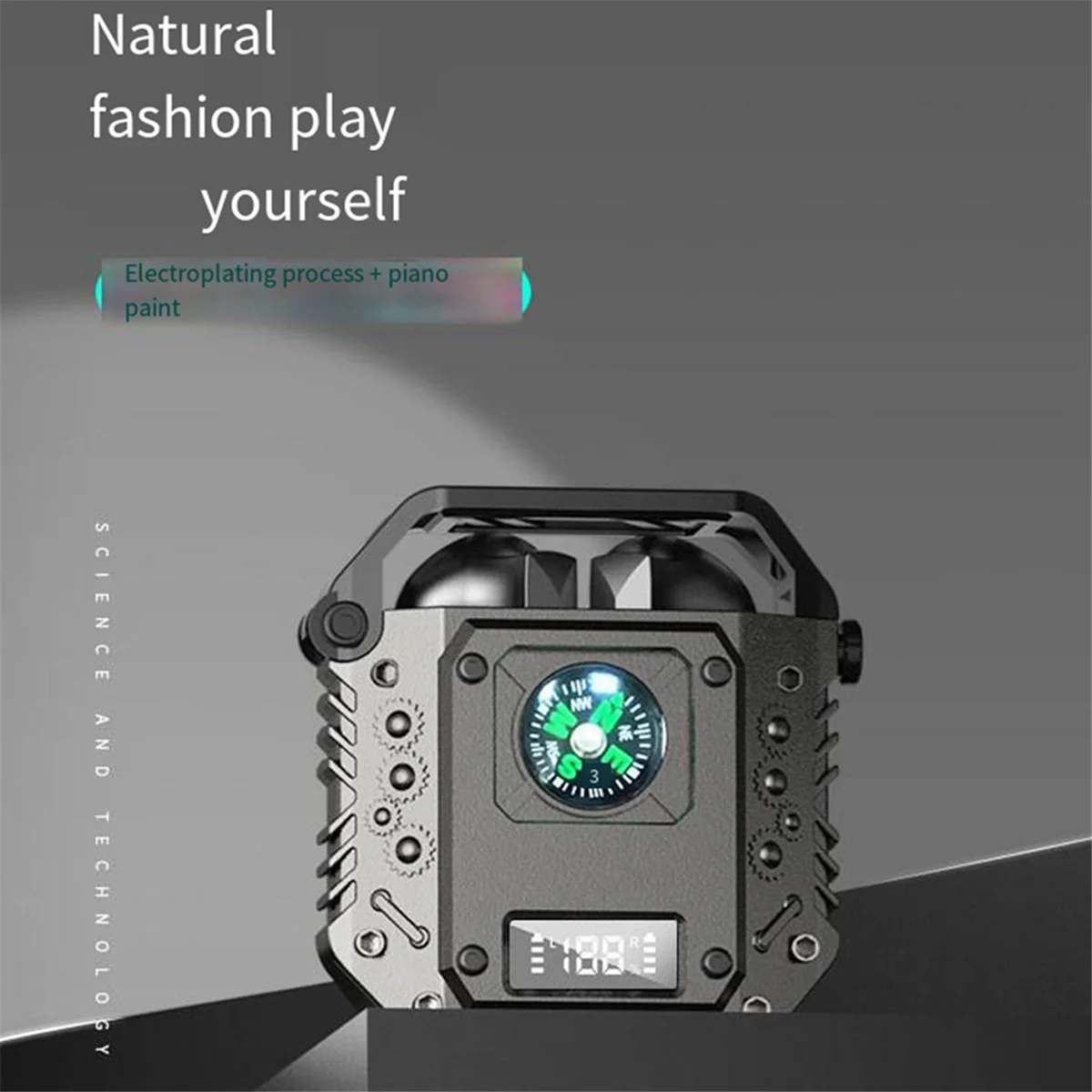 سماعات Mecha style T30 سماعة رأس Mecha Style الجديدة لتقليل الضوضاء، لاسلكية حقيقية