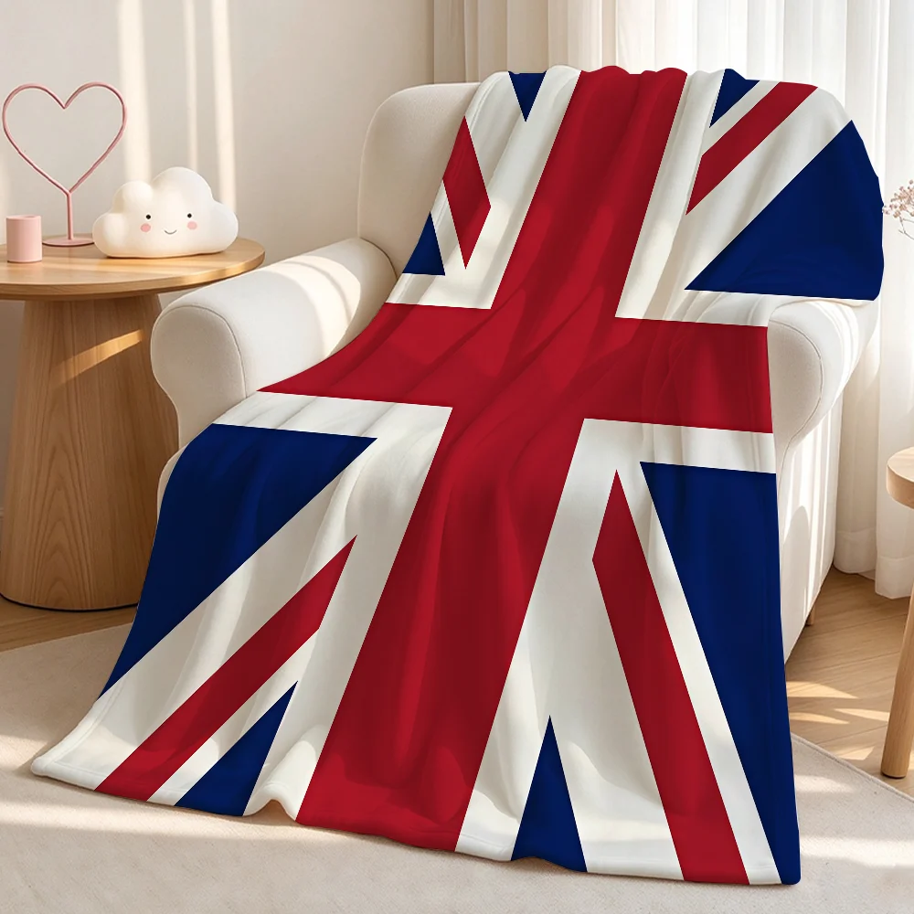 Flag of UK England United Kingdom Blanket Warm Fuzzy Plush Throw Comfortable Skin Friendly Soft Sofa Living Room Bed Bedspread