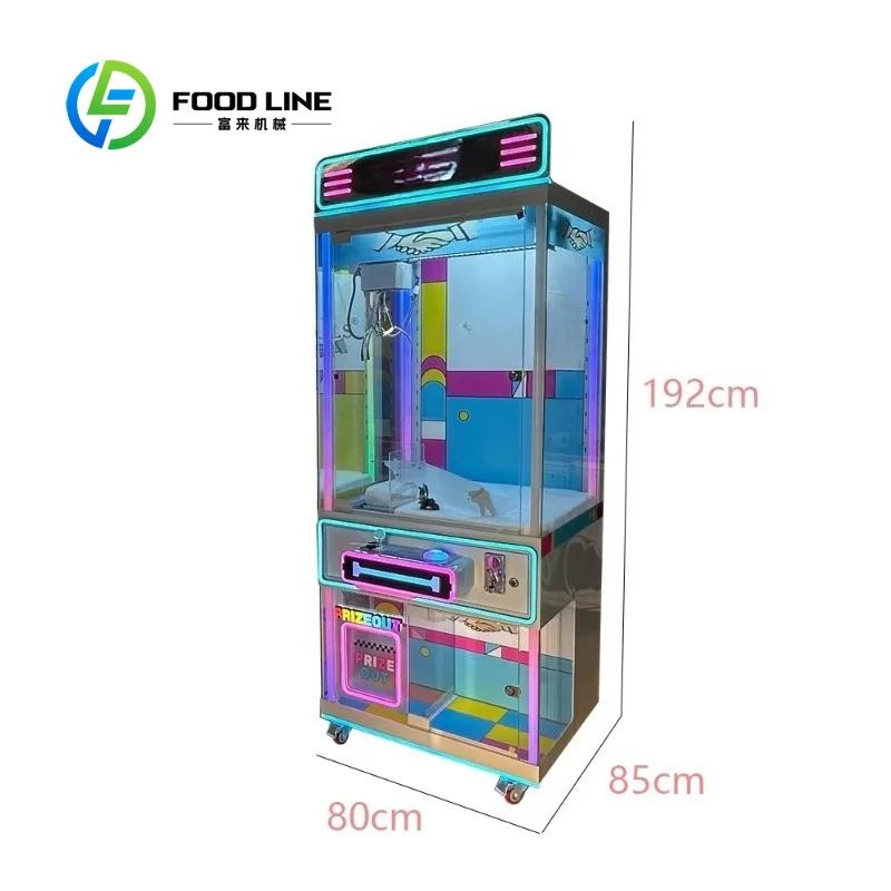 Customize   Claw Machine Stuffed Animals Custom Transparent Style Doll Crane Machine with Card Reader Coin Operated Claw Machine