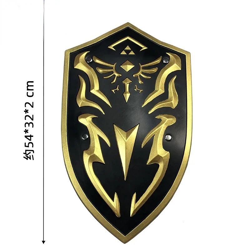 Cosplay 1:1 Game Link Sky Shield e Sky Sword: Adereços de PU para Cosplay, Escudo Real, Brinquedos e Adereços de Halloween