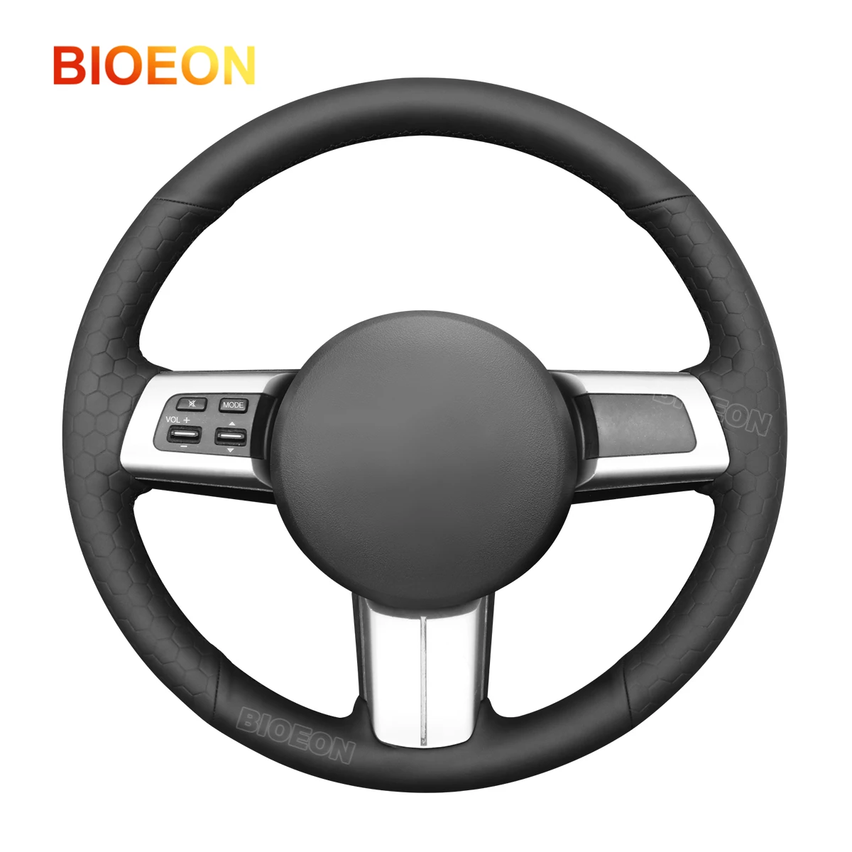 Bioeon Black Hive Leathe Car Steering Wheel Cover for Mazda MX-5 2006-2014 RX-8 2009-2013 CX-7 CX7 2007-2009