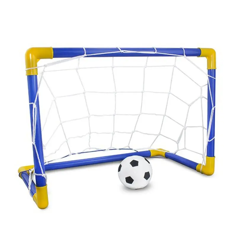 77HD Kids Mini Soccer Goal Set Backyard Indoor Net & Ball with Folding Football Game Goal Set Portable Sports 17 x 12’’