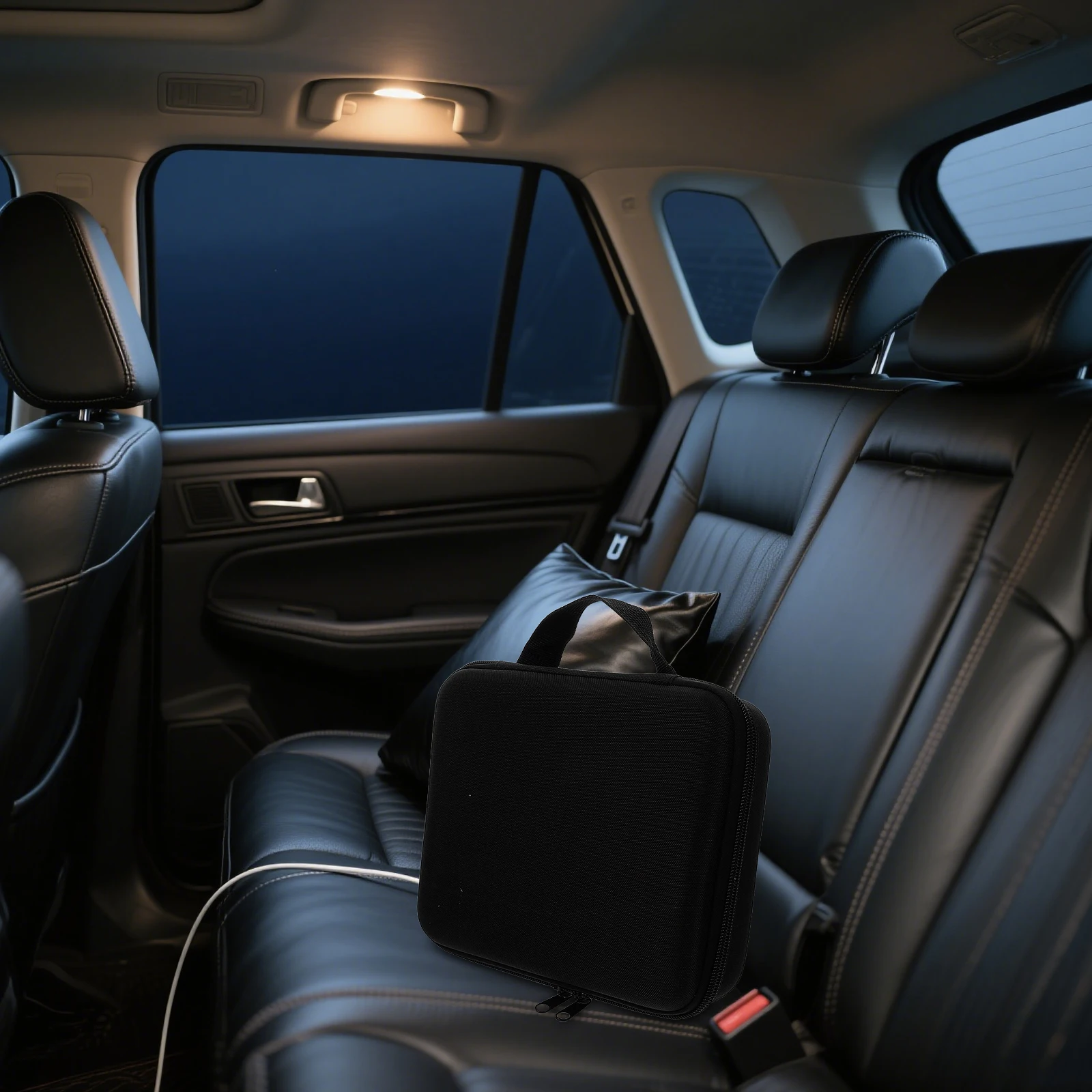 

Car Vacuum Cleaner Case Hard Shell Compact Storage Organizer Portable Carry Handle Wireless Air Pump Travel Use