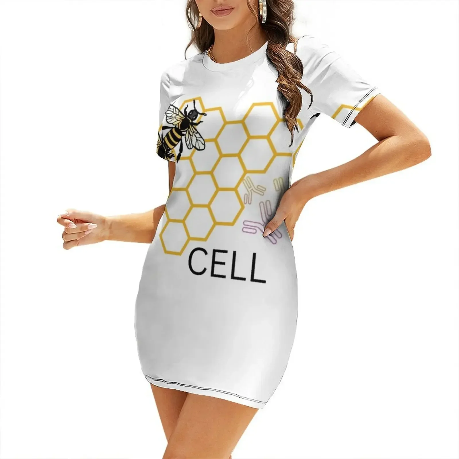 

B-lymphocyte (B-cell) Short-Sleeved Dress Dress women summer dress woman 2026 trendy chic and elegant woman