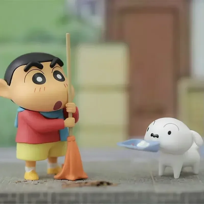 Crayon Shin-Chan Anime Action Figure, Figuras Série Diária, Brinquedos Manga Kawaii Boneca, Modelo de Coleção Ornamentos, Presente Infantil