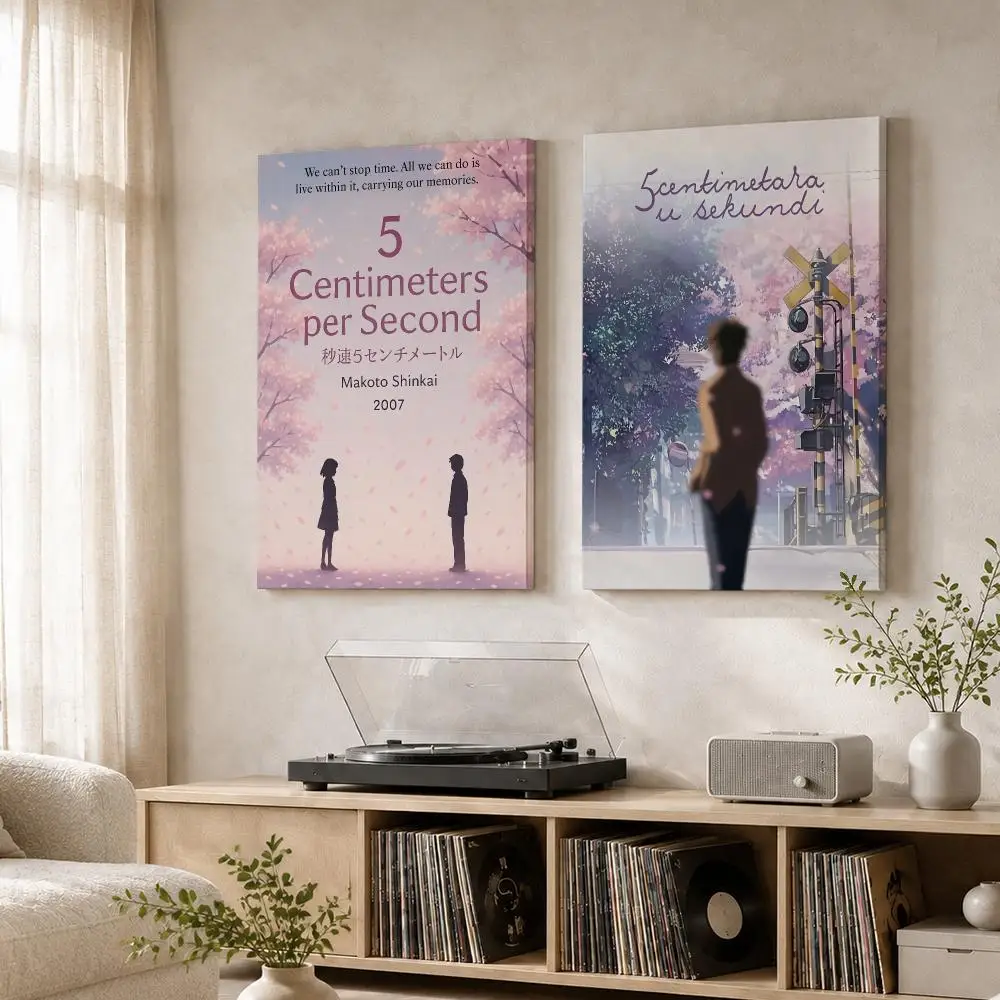 5 C-Centimeters Per Second Framed Wall Painting Wood Framed Wall Art Print For Bedroom Living Room Hallway Office Home Decor