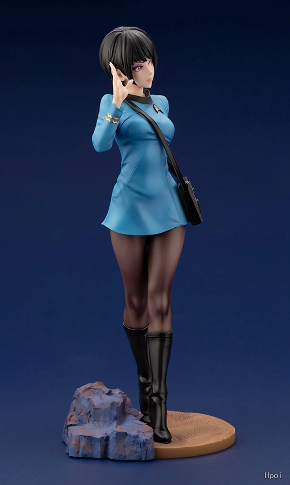 22cm anime star trek a figura vulcan cientista série bishoujo estátua oficial médico 1/7 suporte modelo brinquedo boneca figura de ação