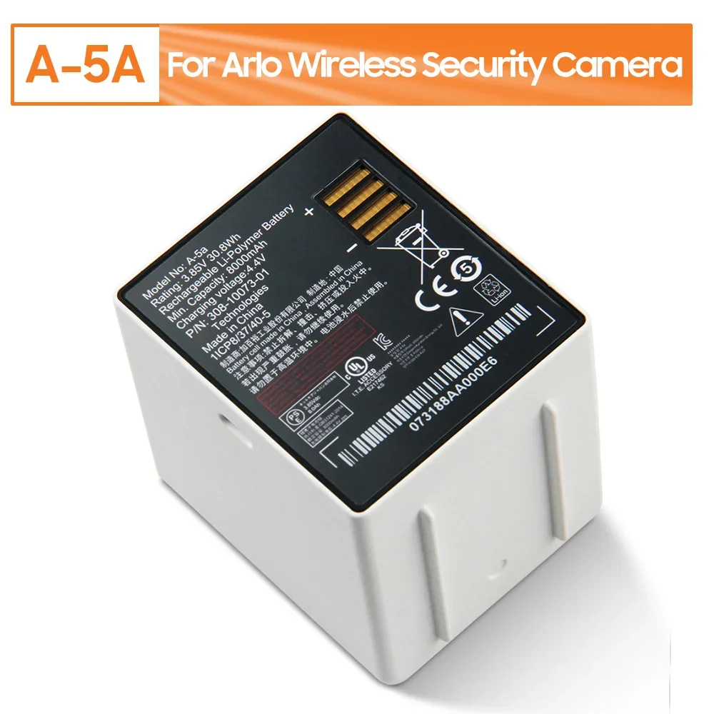 8000mAh 3.85V Rechargeable Battery A-5A 308-10073-01 For Arlo Wireless Security Camera Battery