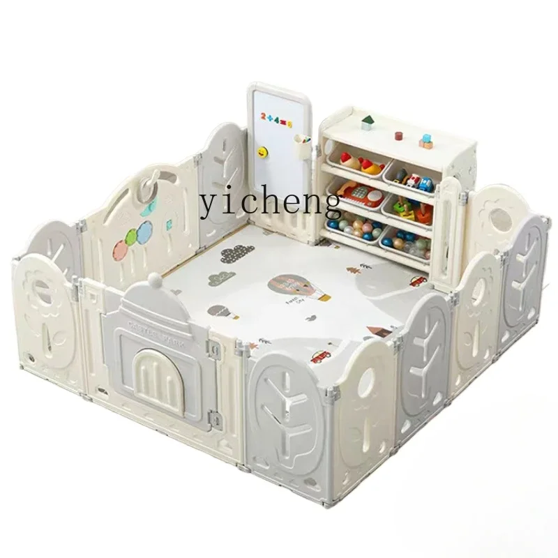 Tqh Baby Crawling Mat Fence Integrated