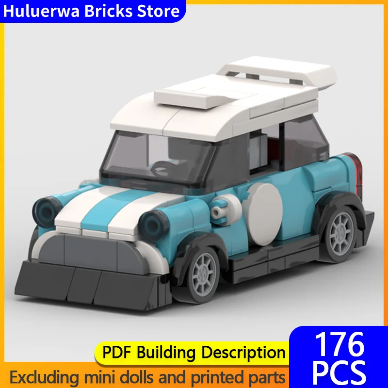 

Speed Racing Car Model MOC Building Bricks Racing Cooper Small Car Modular Technology Children Holiday Gifts Assemble Toys Suit