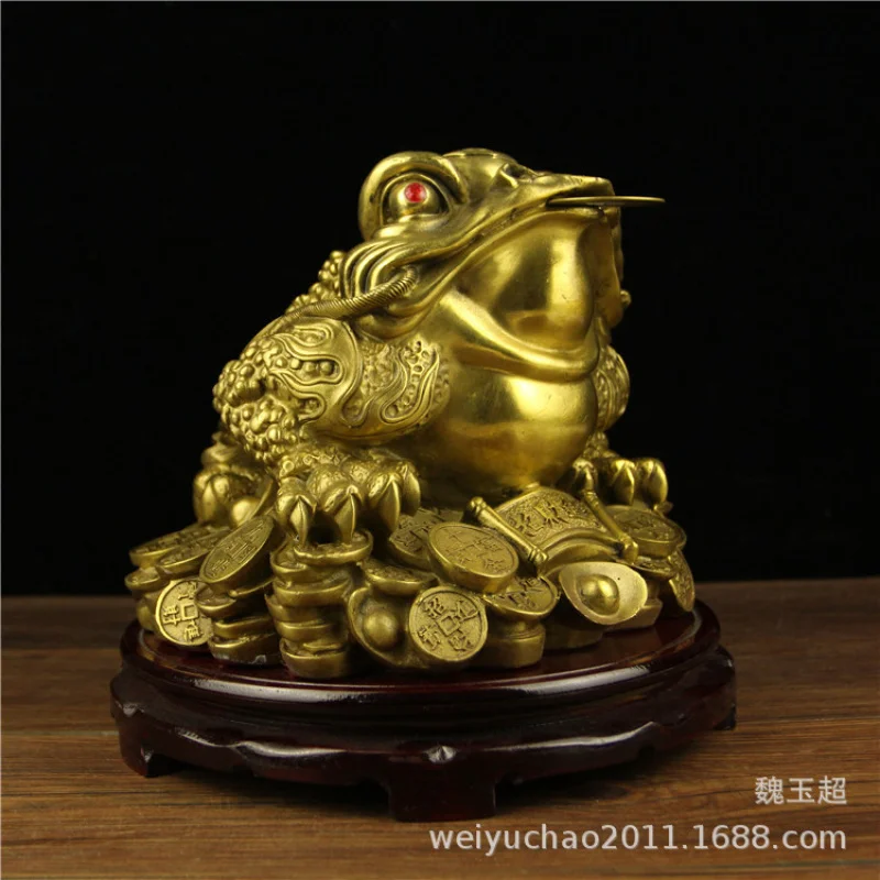 Wholesale Pure Copper Ornament Large - Golden Cicada Three-Legged Toad Opening Gift Decoration