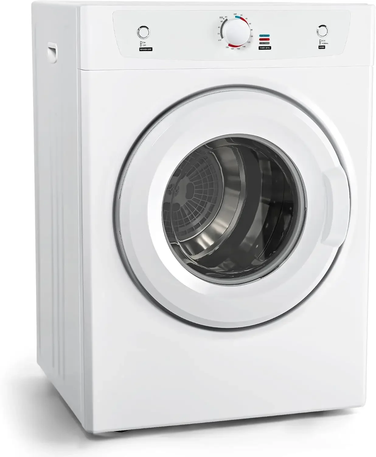 HOME.3.5 Cu. Ft. 1500W Clothes Dryer, Stainless Steel Tumble Dryer with Exhaust Hose for Home, Apartment, Dorm, White