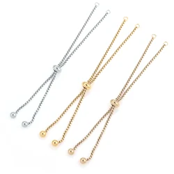 3pcs Stainless Steel Adjustable Slider Bracelets Chain for Jewelry Making DIY Bracelet For Connector Pendants Jewelry Findings